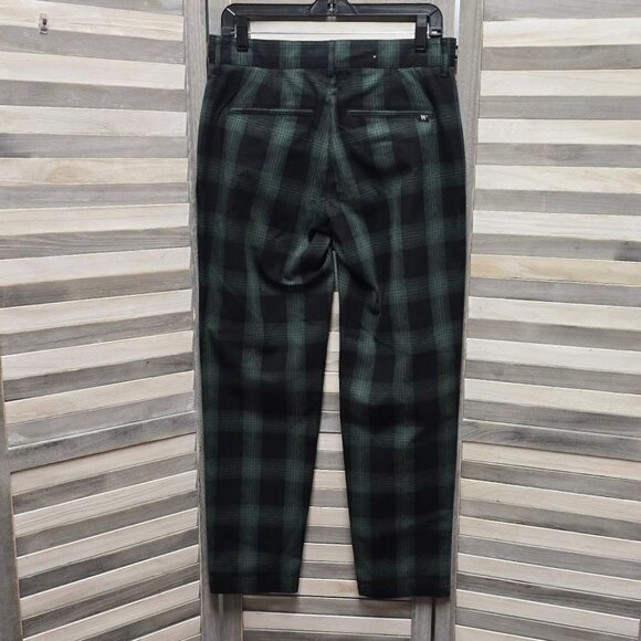 Plaid Tailored Suit Pants | Houston White | Green 30x32 - Picture 6 of 9
